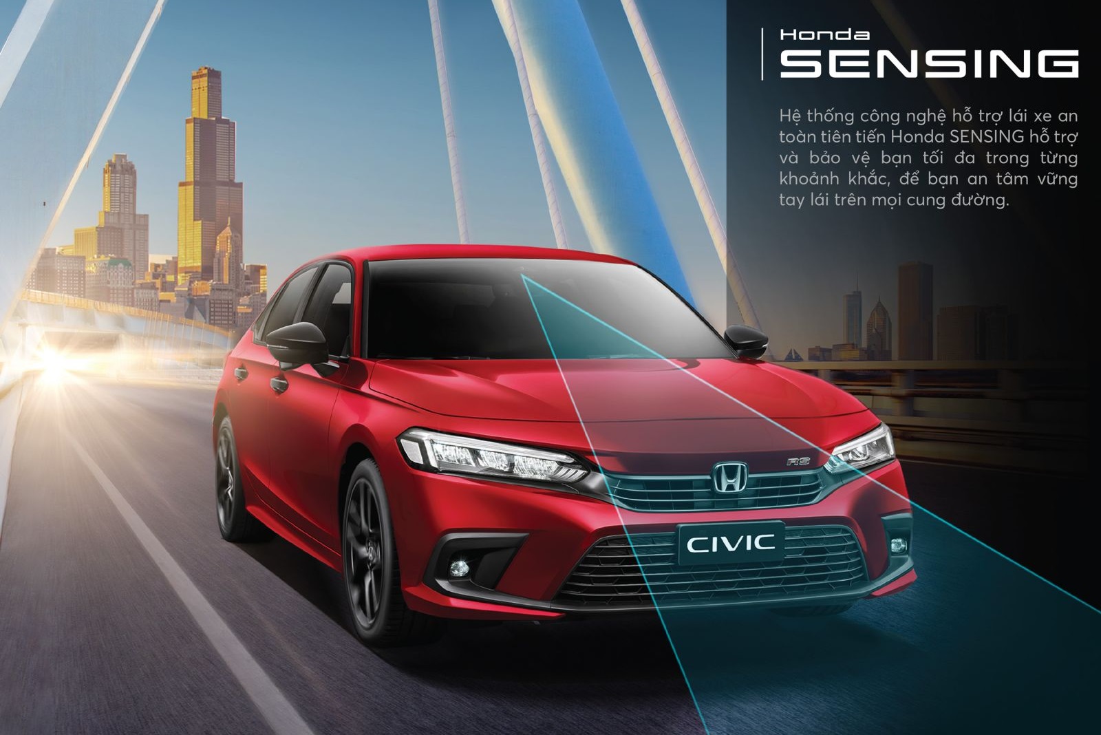 công nghệ hỗ trợ lái xe an toàn honda sensing trên CIVIC 2023