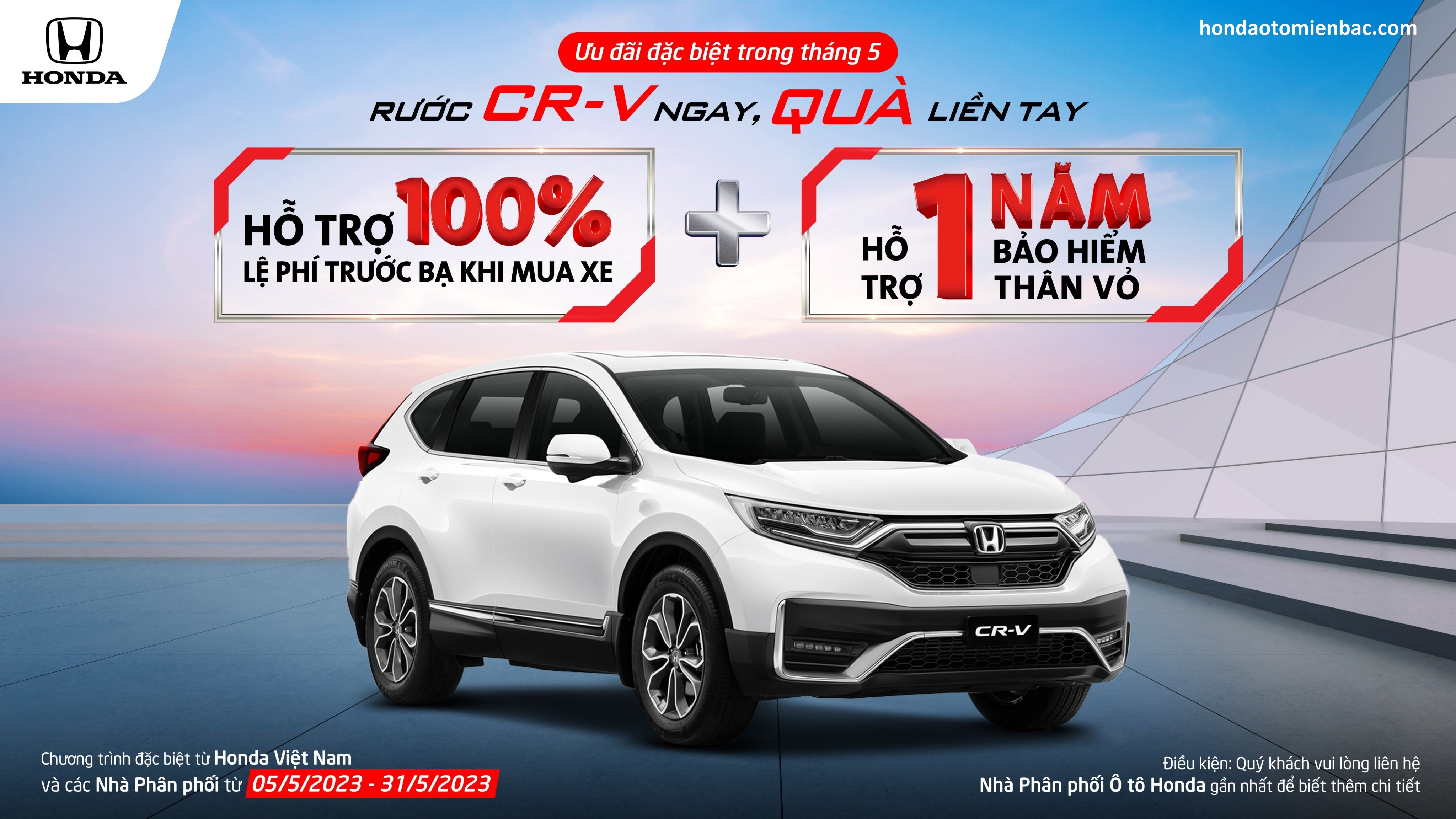 giảm thuế trước bạ cho xe honda crv 2023 tại việt nam