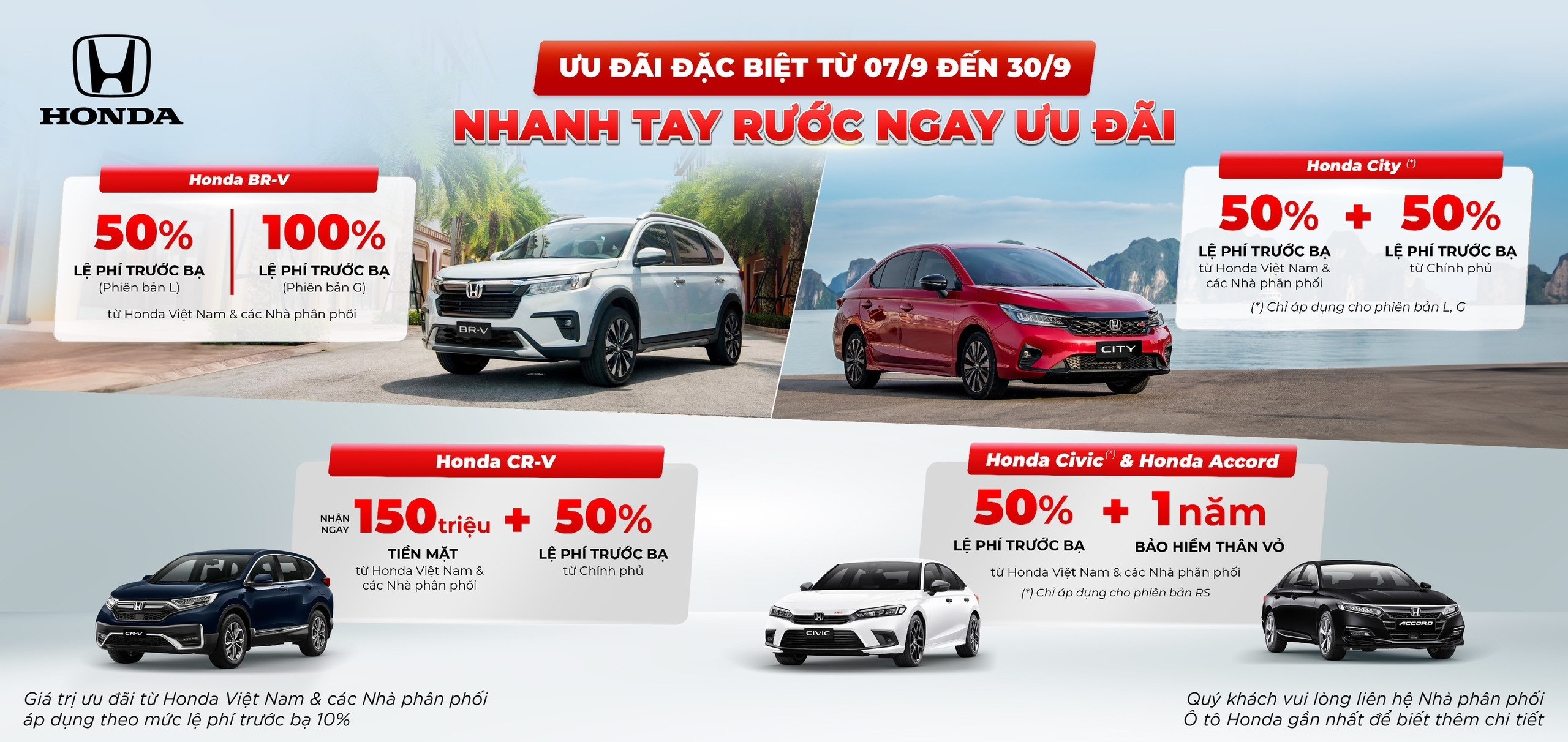 Honda khuyến mại lớn tháng 9